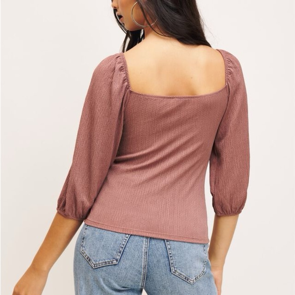 Dynamite Square Neck Puff Sleeve Top - Picture 3 of 9